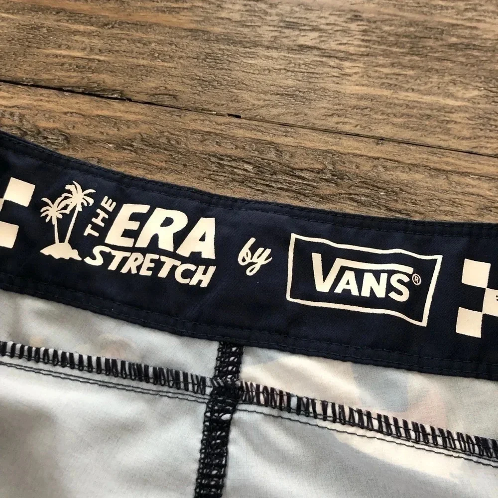Vans Mens 30 Waist The‎ Era Stretch Swim Cargo Boardshorts Hawaiian Aloha Navy